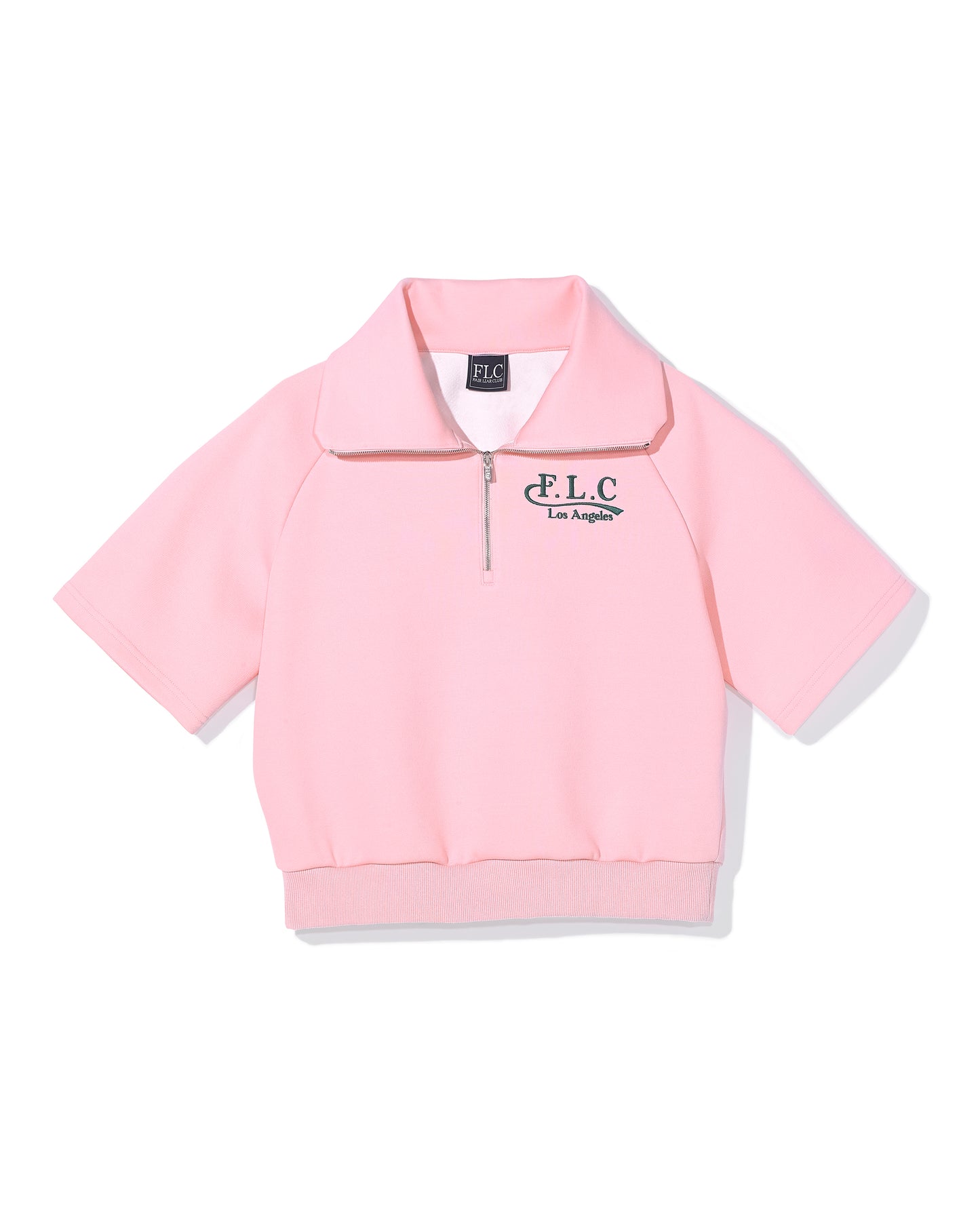 FLC ESSENTIAL HALF ZIP SIGNATURE PULLOVER - Pink