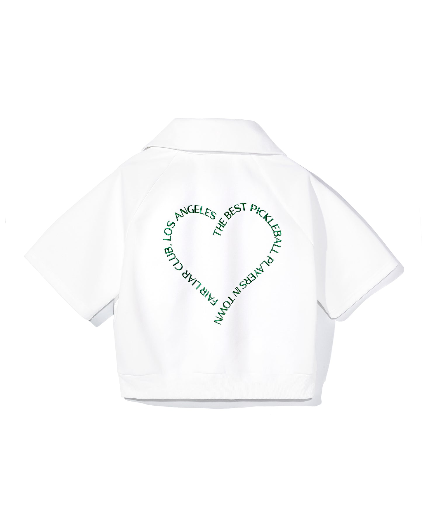 HEART LOGO HALF ZIP PULLOVER - White