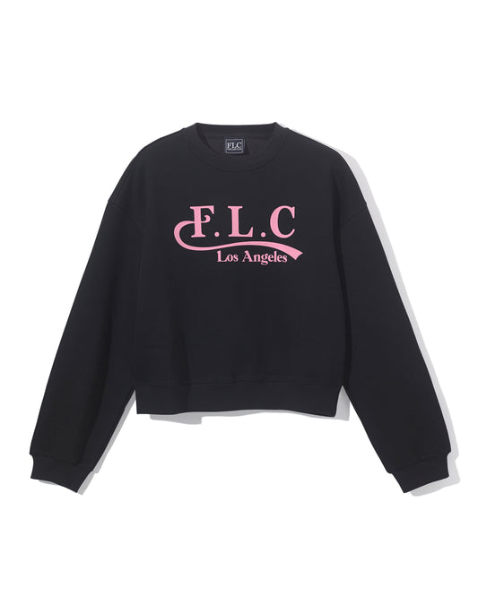 FLC ESSENTIAL CROPPED SWEATSHRITS- Black