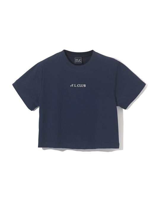 F.L. CLUB CROPPED T-SHIRT- Navy