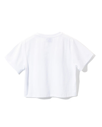 FAIRLIAR CLIB THE PICKLEBALL CROPPED T-SHIRT- White