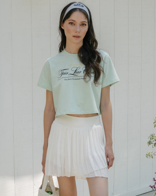 FAIRLIAR CLUB PLAYER'S CROPPED T-SHIRT - Mint