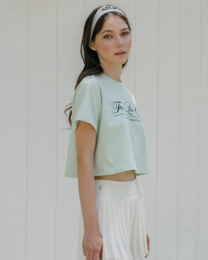 FAIRLIAR CLUB PLAYER'S CROPPED T-SHIRT - Mint