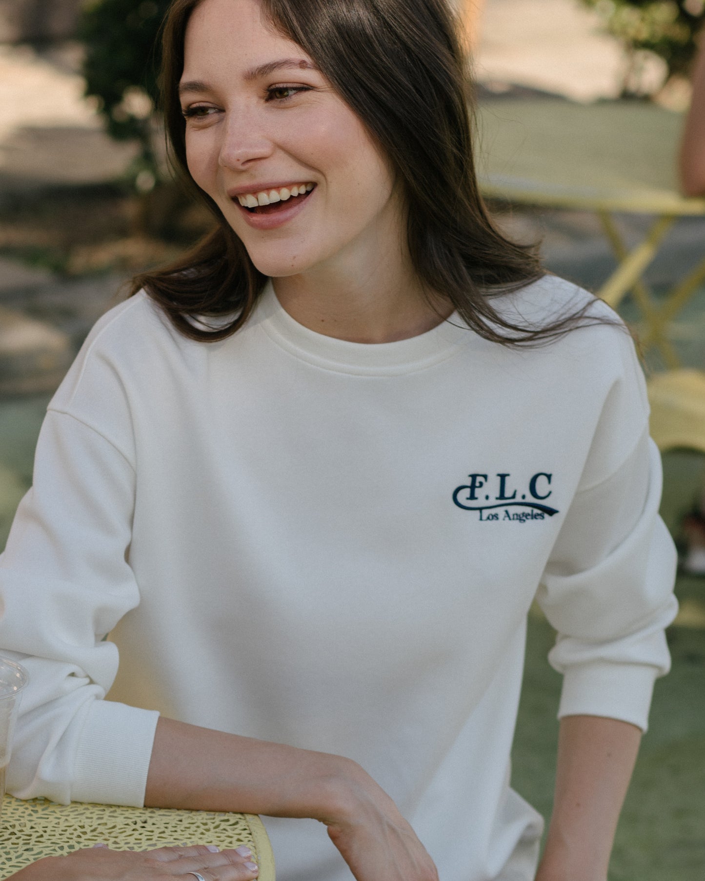 UNISEX FLC ESSENTIAL CREWNECK SWEATSHIRTS - White