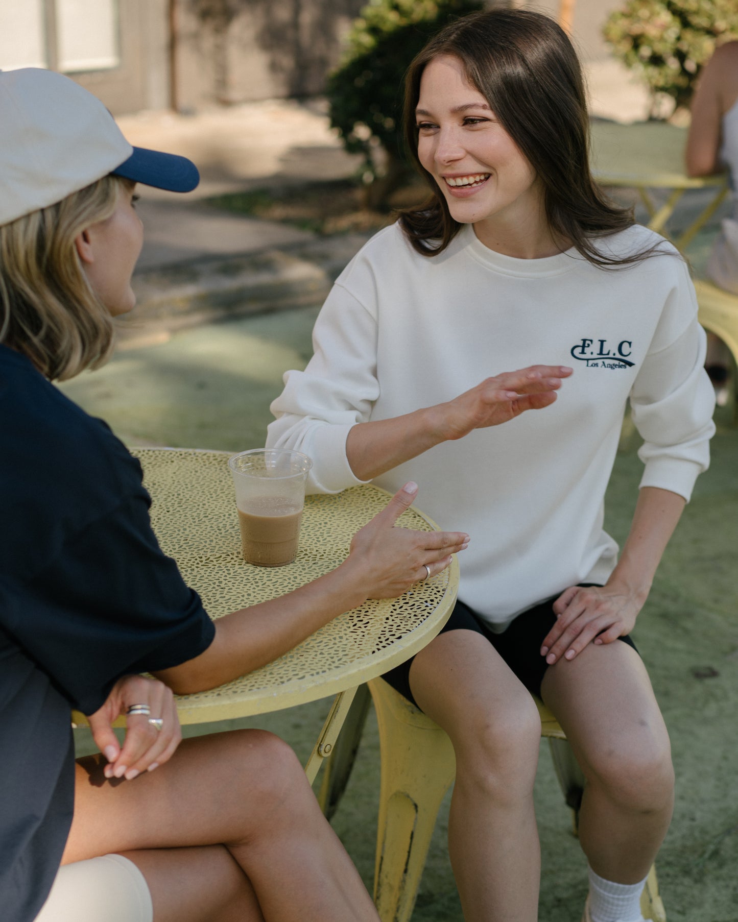 UNISEX FLC ESSENTIAL CREWNECK SWEATSHIRTS - White