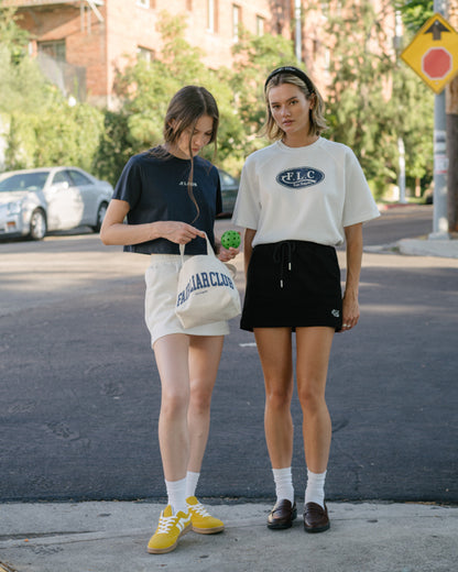 F.L. CLUB CROPPED T-SHIRT- Navy