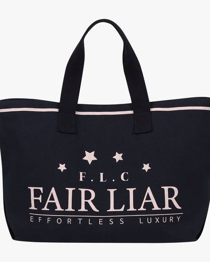 Star Canvas Tote Bag - Navy