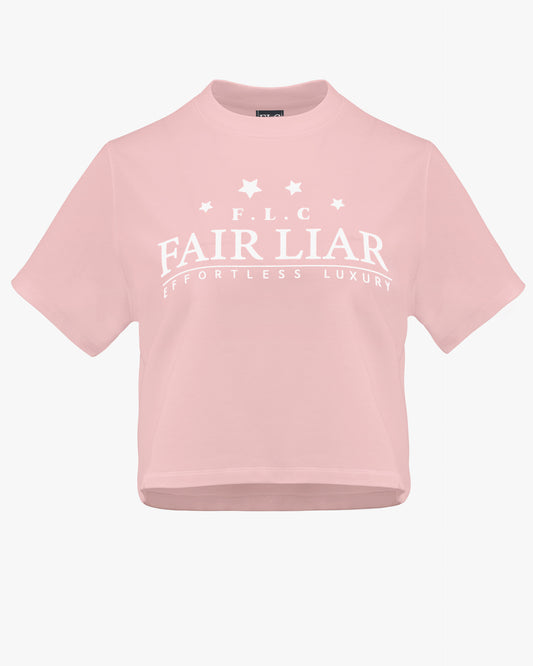 Star Cropped T shirt - Pink